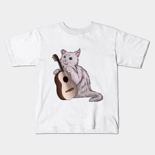 Cat with Guitar Kids T-Shirt